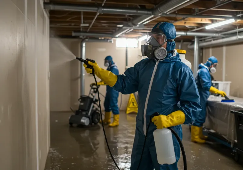 Basement Sanitization and Antimicrobial Treatment process in Claremont, NC